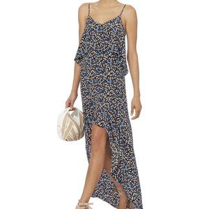 Intermix Layla High Low Floral Silk Maxi Dress Size XSP